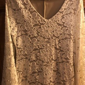 Nordstrom rack stretchy white lace dress